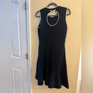 Chic Kate Spade Black Backless Dress with White Trim, medium